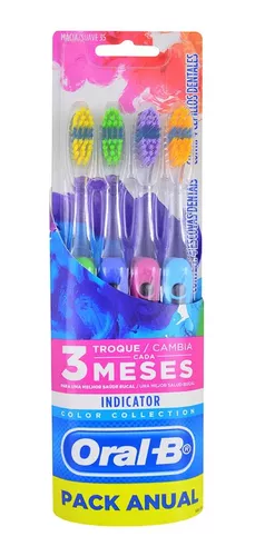 Oral B Cepillo Dental Indicator Colores x 4 Unidades