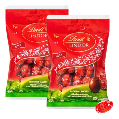 Huevo De Pascuas Lindt Mini Egg Lindor Milk 90 Gr. Pack X2