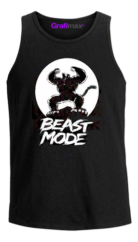 Polera Beast Mode Goku  Musculosa Sudadera Gym   Grafimax