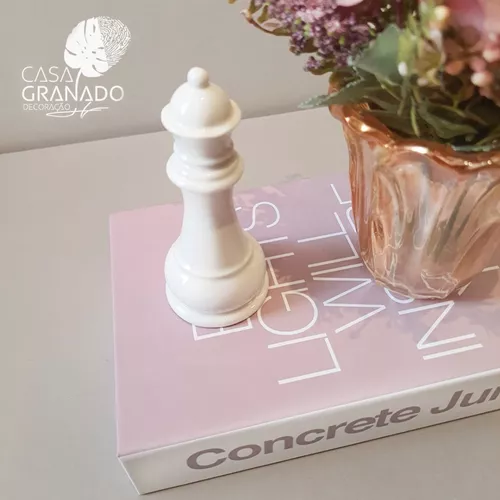 Decoração Casa Enfeite Peça Xadrez Rosegold Rainha Porcelana - Casa Granado  - Objetos de Decoração - Magazine Luiza