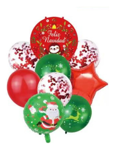 Globi® Set De Globos Confeti Globos Metalicos Diseño Navidad