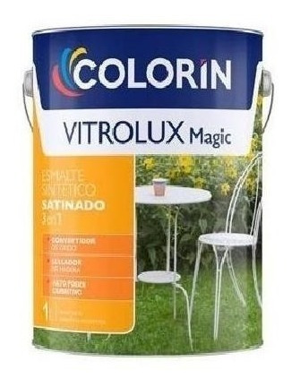 Esmalte Sintetico Satinado Blanco Colorin Magic X 1 Litro