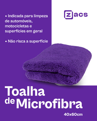 Kit Zacs Z-cut Fast Composto + Aplicador + Microfibra 40x60