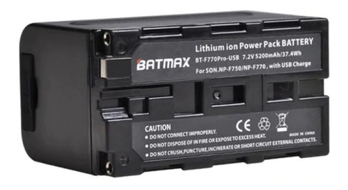 Imagem 2 de 5 de Bateria Batmax Np-f750 F770 5200mah Usb -preta
