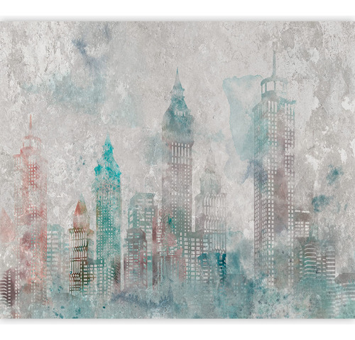 Mural Pared Premium Ciudad 197 X 138 Papel Tapiz No Tejido