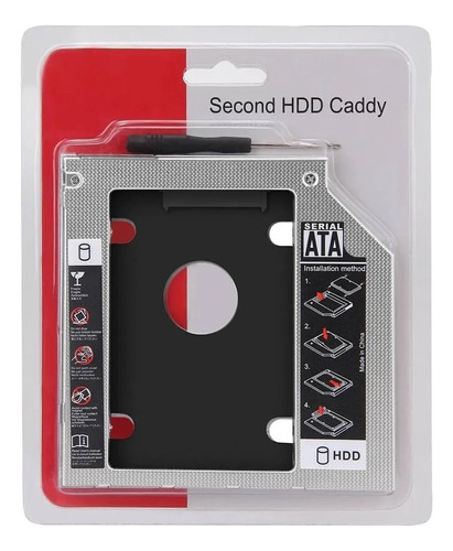 Caddy 2nd Hdd Ssd Disco Duro Sata Cd Dvd Universal 9.5mm