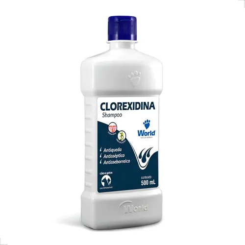 Shampoo Clorexidina Azul Pet 500mL Antisséptico Cão Gato
