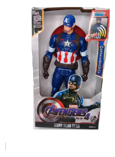 Muñeco Capitan America 30cm Luz Y Sonido Envio Gratis