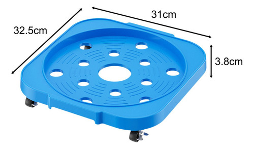 Soporte Móvil For Tanques De Gas Con Base Resistente Azul Y