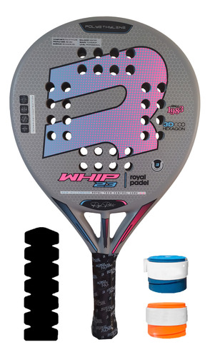 Paleta Padel Royal: Whip Woman + 2 Cubre + Protector + Bolsa