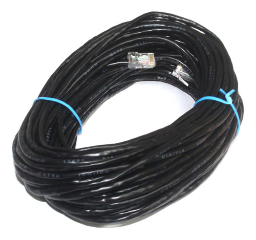 Cabo De Rede 20 Metros Lan Internet Crimpado Rj45 Cat5 Preto