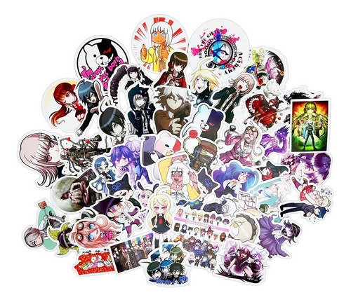 50 Sticker Autoadhesivos De Dangan Rompa Anime  Monokuma