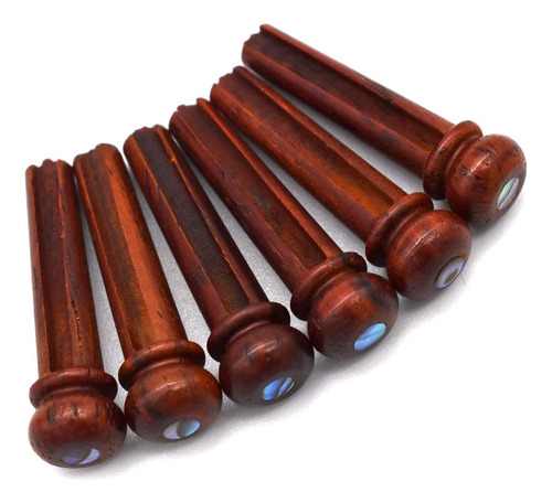 Pins De Puente De Guitarra Vencetmat Cocobolo, Estilo Dot De