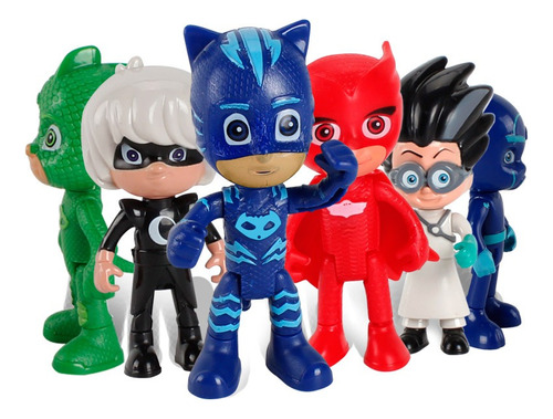 Set Héroes En Pijama X6 Con Accesorios #234 Pjmasks