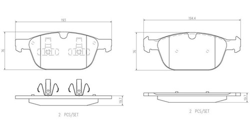 Imagen 2 de 4 de Balatas Cerámicas Brembo (d) Volvo Xc60 10-16 Xc90 03-14