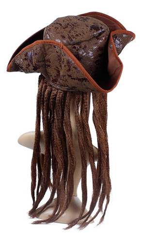 Sombrero De Pirata Con Accesorio De Fiesta De Peluca Para