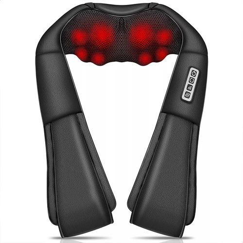 Imagen 1 de 10 de Masajeador Eléctrico Portátil Cervical Cuello Calor Shiatsu