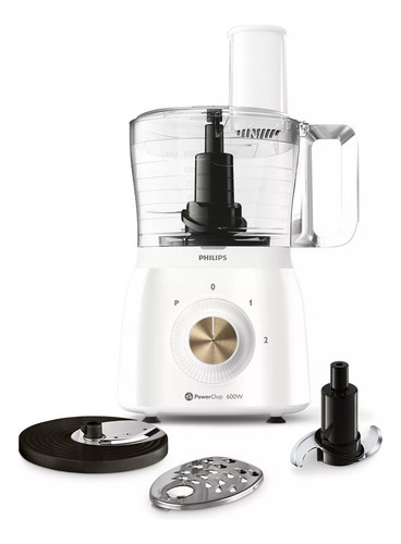 Procesadora De Alimentos Philips Hr7615 3en1 Pica Rebana Tritura 2 Velocidades + Pulsador 600w Viva Collection