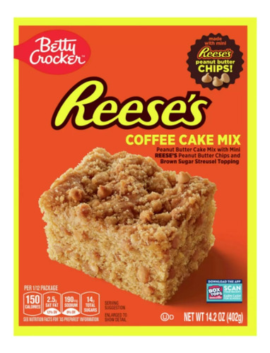 Betty Crocker Reeses 402g Coffee Cake Mezcla