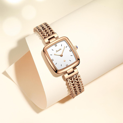 Reloj De Moda Cuarzo Para Mujer Correa De Acero Impermeabl