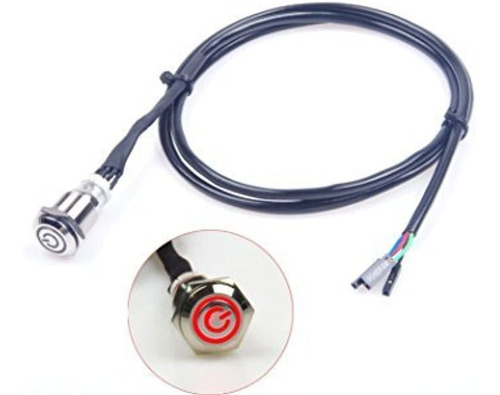 Interruptor Chasis Knacro 16 Mm Con Cable 1m33ft Anillo Led 