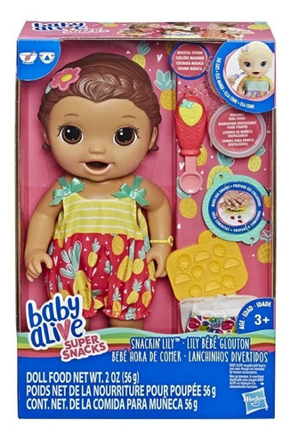 Boneca Baby Alive Lanchinhos Divertidos Morena - Hasbro