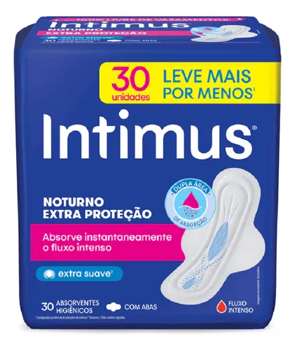 comprar Absorvente Intimus Noturno Suave Com Abas Cu002F30