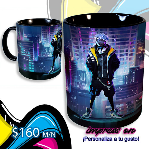 Taza Sublimada Ecko League Of Legends Interior Negro.