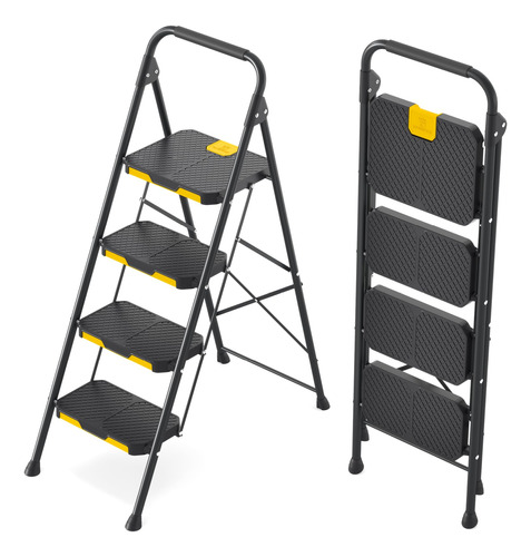 Escalera De Acero Resistente Con Diseño Seguro Y Pasamanos