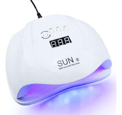 Cabine Uv Led 54w 36 Leds Sun X Unhas Gel Fibra Vidro Bivolt Cor Branco 110V/220V (Bivolt)