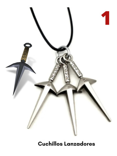 Naruto Shippuden Dije Collar Armas Modelos Varios Cosplay