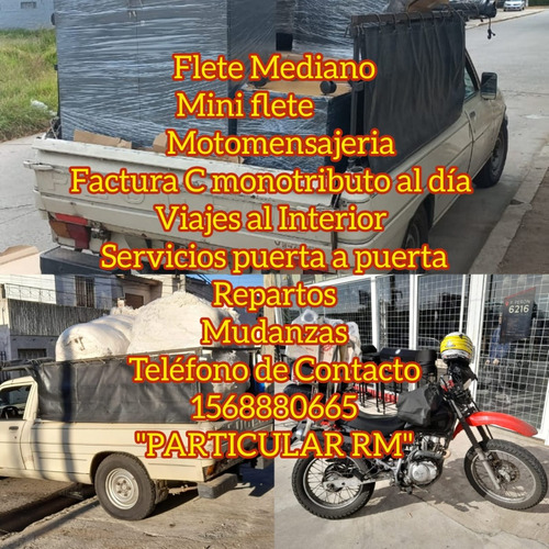 Fletes ,minifletes Y Motomensajeria Zona Oeste