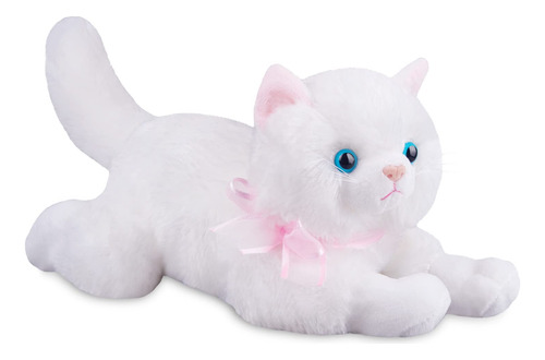 Peluche Gato Blanco Súper Suave Mullido Y Relajante Regalo