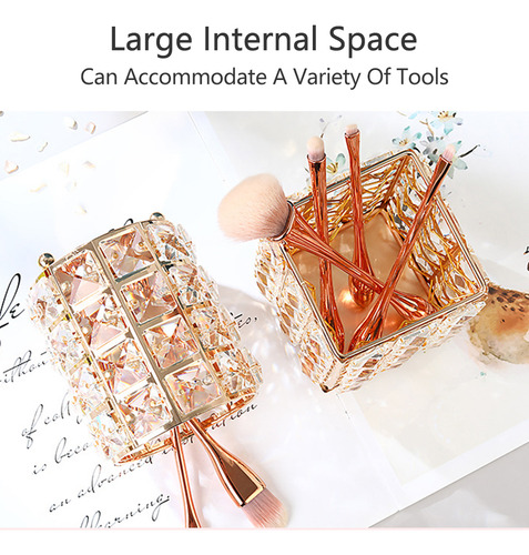 Herramienta De Maquillaje Storage Brush Pot, De Cristal Nór