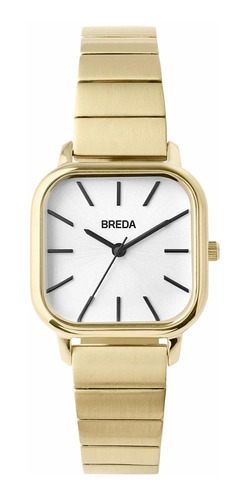 Reloj Hombre Breda Esther Cuarzo Pulso Dorado En Acero