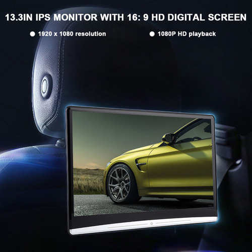 Reposacabezas Para Coche, 13,3 Pulgadas, Hd, 1080p, Ips, Wif