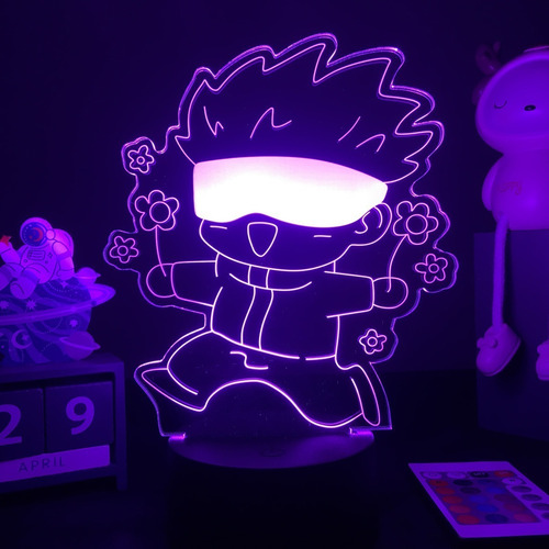 Japanese Anime Jujutsu Kaisen 3d Led Lamp Satoru Gojo Figure