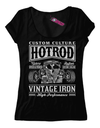 Remera Mujer Rockabilly Old School Garage Autos Rmb10 Dtg