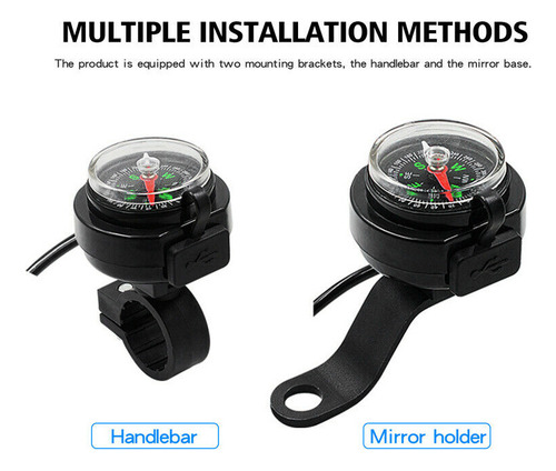 Carregador De Bússola De Motocicleta Usb Waterproof Navigati