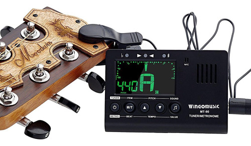 Metrónomo 3 En 1 Digital Negro Para Instrumentos