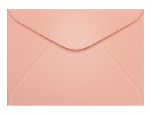 100 Envelopes Cores Para Convite - 11,4x16,2 Cor Rosa-claro Liso