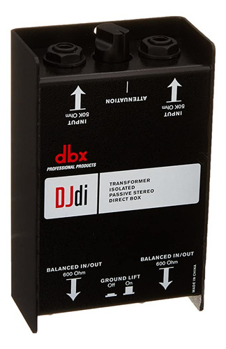 Dbx Djdi Passive 2-channel Direct Box Con Mezclador De Lín.