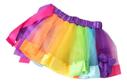 Vestido De Ballet Con Falda Tutú Arcoíris Para Niñas Pequeña