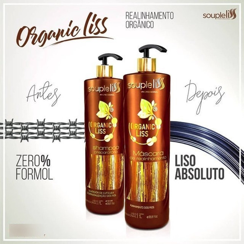 Shampoo Preparador Organic Liss Soupleliss 1l