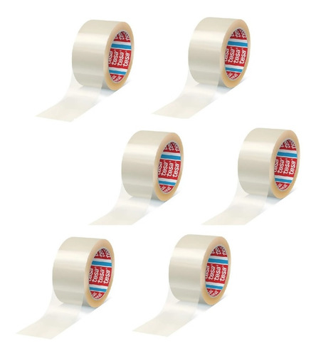 Imagen 6 de 10 de Pack 12u. Cintas Empaque Tesa Transparente- Rollo 48mm X 90m