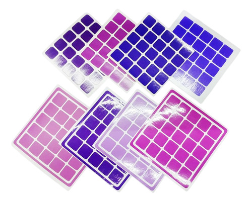 Cubo Rubik Stickers Para Cubo 5x5 Gamas De Colores A Elegir Lila