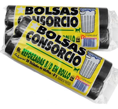 Bolsas Consorcio 60x90 Rollo x50u Bulto 2 Rollos Total 100 Bolsas Son Buenas Super Reforzada Negra Antigoteo No Gotea Basura Residuo