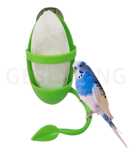 Imagen 2 de 3 de Porta Hueso De Jibia Hoja Soporte Catita Inseparable Canario