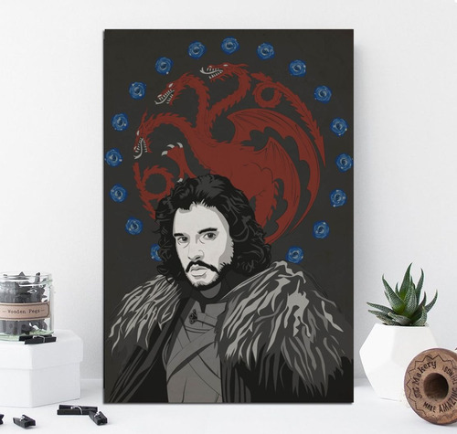 Vinilo Decorativo 30x45cm Game Of Thrones Jon Snow M5