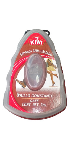 Cepillo Kiwi De Cuero Esponja Marrón Claro 